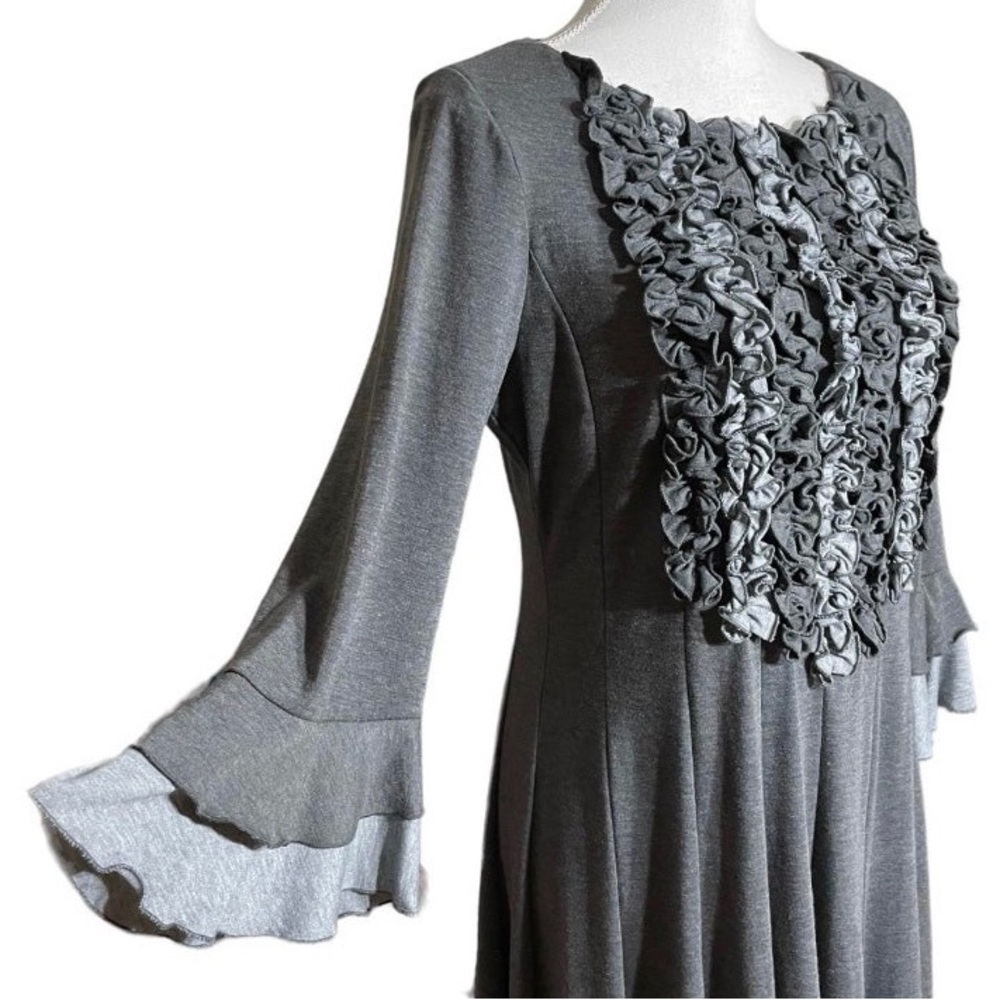 Rabbit Rabbit Rabbit Design Gray/Grey A-Line Dres… - image 1